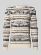 MCNEAL Strickpullover aus Woll-Mix mit Rundhalsausschnitt in Kitt Mela...