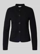 More & More Slim Fit Blazer mit Stehkragen in Black, Größe 34