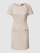 Liu Jo White Minikleid mit Strukturmuster in Beige, Größe 38