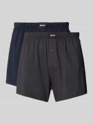 BOSS Regular Fit Boxershorts aus Baumwoll-Mix im 2er-Pack in Marine, G...