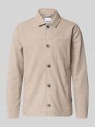 Lindbergh Relaxed Fit Hemdjacke mit Brusttasche in Sand, Größe XL