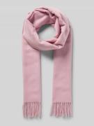 Pieces Schal mit Fransen Modell 'NOAH' in Pink, Größe 1