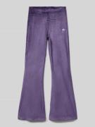 adidas Originals Flared Stoffhose mit elastischem Bund in Pflaume, Grö...