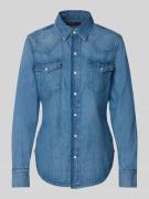 Polo Ralph Lauren Regular Fit Jeansbluse mit Pattentaschen in Jeansbla...