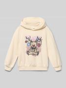 s.Oliver RED LABEL Regular Fit Hoodie aus Baumwoll-Mix in Offwhite, Gr...