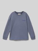Garcia Longsleeve mit gerippten Abschlüssen in Rauchblau, Größe 140