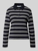 Mango Poloshirt mit Knopfleiste Modell 'AUSTIN' in Marine, Größe L