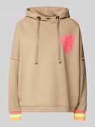 miss goodlife Hoodie mit Kapuze und Motiv-Prints in Beige, Größe L