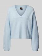 BOSS Orange Oversized Pullover mit Woll-Anteil Modell 'FITI' in Hellbl...