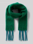 Marc Cain Schal mit Ausfransungen in Dunkelgruen, Größe 1