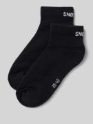 Snocks Socken mit Label-Print im 2er-Pack in Black, Größe 39-42