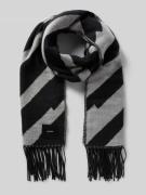 Someday Schal mit Ausfransungen in Black, Größe 1