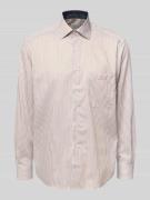 ETERNA Comfort Fit Businesshemd mit Knopfleiste in Sand, Größe 40