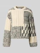 Jake*s Casual Relaxed Fit Strickpullover mit Woll-Anteil in Ecru, Größ...