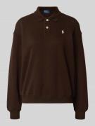 Polo Ralph Lauren Sweatshirt mit Polokragen und Label-Stitching in Dun...