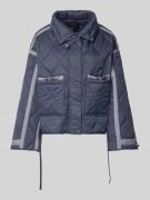 WITHBLACK Steppjacke mit Umlegekragen in Marine, Größe S