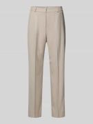 comma Stoffhose mit Bügelfalten und Gesäßtaschen in Offwhite, Größe 34