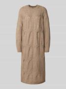 Pieces Relaxed Fit Strickkleid mit Woll-Anteil Modell 'JENNA' in Schok...