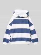 Mango Hoodie mit seitlichen Eingrifftaschen Modell 'stripho' in Blau, ...