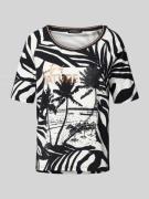 Betty Barclay T-Shirt mit geripptem Rundhalsausschnitt in Black, Größe...