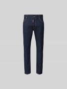 Dsquared2 Slim Fit Jeans mit Label-Detail in Dunkelblau, Größe 48