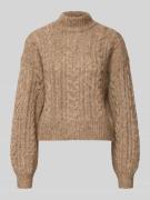 Only Regular Fit Strickpullover mit Woll-Anteil Modell 'LIDA' in Sand ...