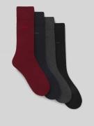 BOSS Socken aus Baumwoll-Mix im 4er-Pack in Bordeaux, Größe 40-46