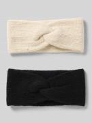 Pieces Stirnband im 2er-Pack Modell 'BENILLA' in Offwhite, Größe 1