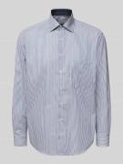 ETERNA Comfort Fit Businesshemd mit Knopfleiste in Marine, Größe 40