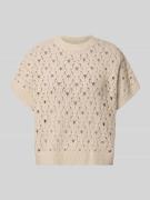 comma Regular Fit Strickshirt aus Baumwoll-Mix mit Woll-Anteil in Offw...