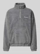 Pegador Fleecepullover mit Troyer-Kragen Modell 'Puka' in Mittelgrau M...