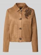 Zero Blazer mit Knopfleiste in Cognac, Größe 34