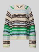 YAS Relaxed Fit Strickpullover mit Woll-Anteil Modell 'BIBI' in Offwhi...