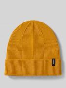 MCNEAL Strickmütze aus Viskose-Mix in Ripp-Optik in GELB, Größe 1