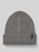 MCNEAL Strickmütze aus Viskose-Mix in Ripp-Optik in Hellgrau Melange, ...