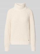 monari Strickpullover mit gerippten Abschlüssen in Ecru, Größe 34