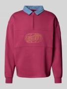 SANTA CRUZ Sweatshirt mit Label-Stitching in Pink, Größe L