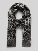 Fraas Schal mit Fransen Modell 'Cashmink' in Mittelgrau, Größe 1