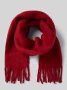 monari Schal mit Kordelabschlüssen Modell 'Flausch' in Rot, Größe 1