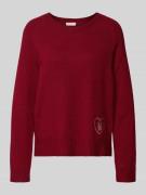 Liu Jo White Strickpullover mit Kaschmir-Anteil in Dunkelrot, Größe L