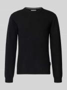 Casual Friday Strickpullover aus Woll-Mix Modell 'KARL' in Anthrazit M...