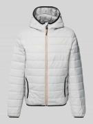 ECOALF Steppjacke mit Kapuze Modell 'ATLANTICOALF' in Silber, Größe M
