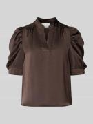 Neo Noir Blusenshirt aus Satin mit Viskose-Woll-Anteil Modell 'Roella'...