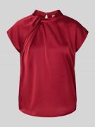 Neo Noir Blusenshirt mit Stehkragen in Rot, Größe 34