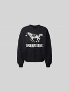 RHUDE Oversized Sweatshirt aus Baumwolle in Black, Größe L