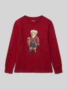 Polo Ralph Lauren Teens Longsleeve mit Label-Print in Dunkelrot, Größe...