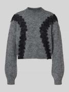 Noisy May Cropped Strickpullover mit Spitzenbesatz Modell 'SUTTON' in ...