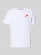 Dedicated T-Shirt mit Motiv-Print Modell 'Make Time For Wine' in Weiss...