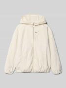 CHAMPION Sweatjacke mit Kapuze und Eingrifftaschen in Ecru, Größe 164