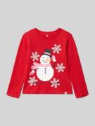 Only Regular Fit Weihnachtsshirt aus reiner Baumwolle Modell 'XMAS LIF...